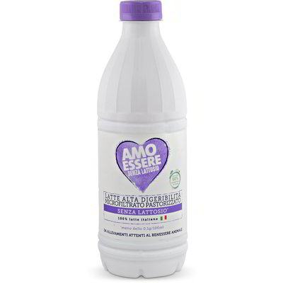 Latte alta digeribilità microfiltrato e pastorizzato fresco senza lattosio
