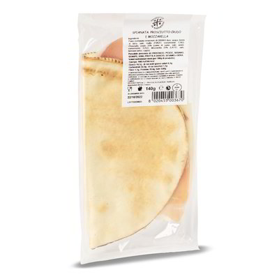 Spianata con prosciutto crudo e mozzarella