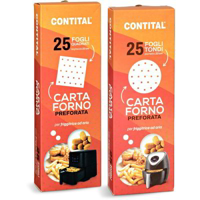 Carta forno preforata per friggitrice ad aria