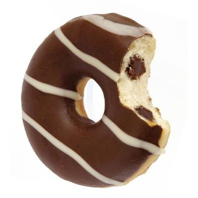 Donut farcito al gusto di cioccolato