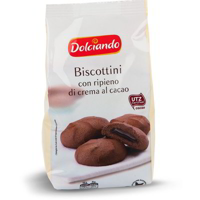 Biscottini con ripieno di crema al cacao