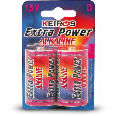 Pile keiros extra power alkaline D 1,5 V 2 pezzi