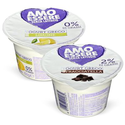 Yogurt greco stracciatella e limone senza lattosio