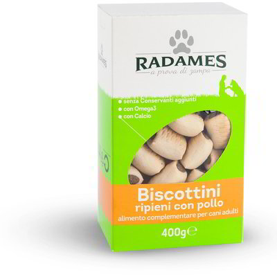 Biscottini ripieni con pollo per cani