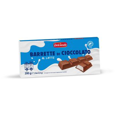 Barrette di cioccolato al latte