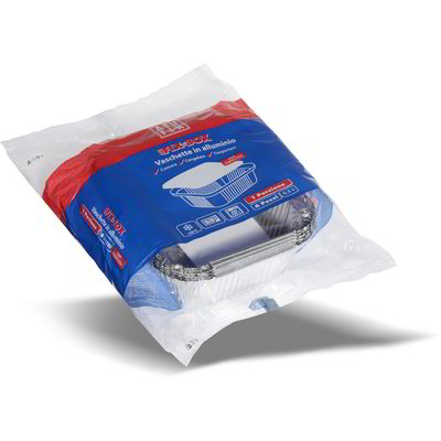 Vaschette in alluminio con coperchio 6 pezzi