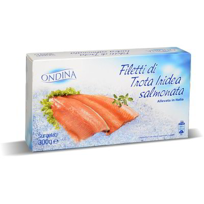 Filetti di trota iridea salmonata surgelati