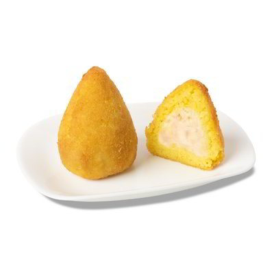 Arancino con prosciutto e mozzarella
