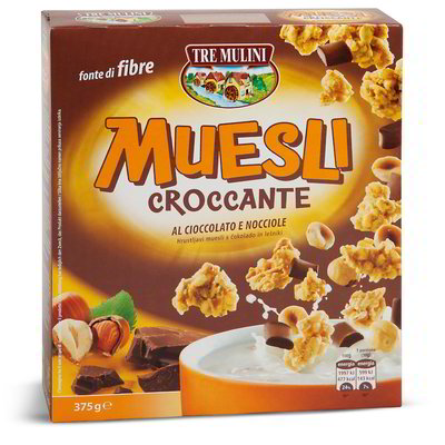 Muesli croccante al cioccolato fondente e nocciole