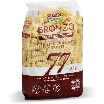 Fusilli bucati corti trafilati al bronzo