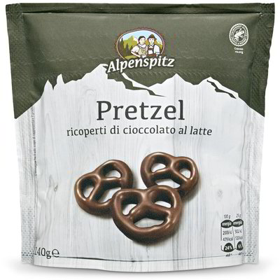 Pretzel ricoperti di cioccolato al latte