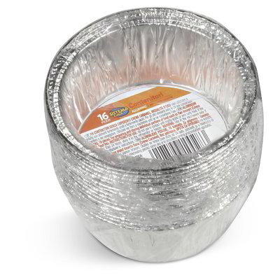 Contenitori in alluminio senza coperchio per creme caramel 16 pezzi