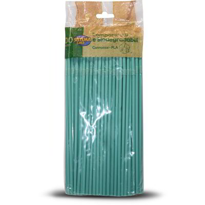 Cannucce compostabili e biodegradabili 100 pezzi