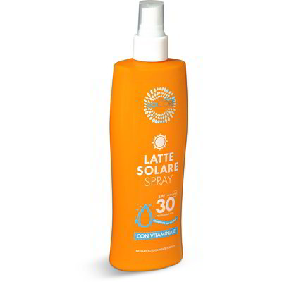Latte solare spray protezione alta 30