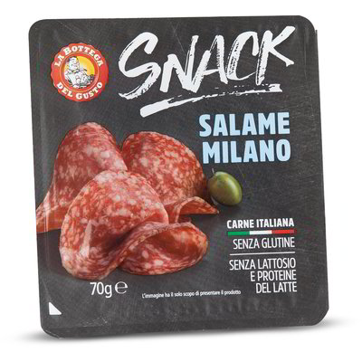 Snack salame Milano senza glutine e senza lattosio