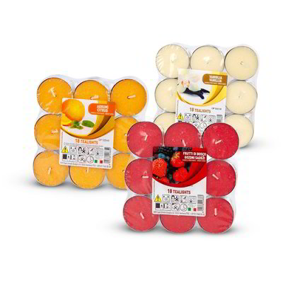 Candele tealight varie profumazioni 18 pezzi