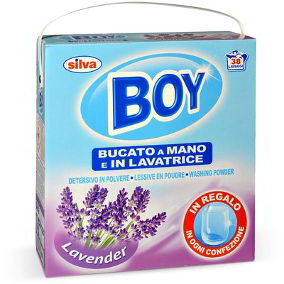 Detersivo in polvere per bucato a mano e in lavatrice alla lavanda