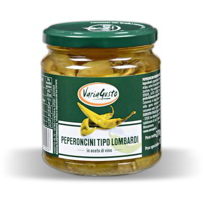 Peperoncini tipo lombardi in aceto di vino