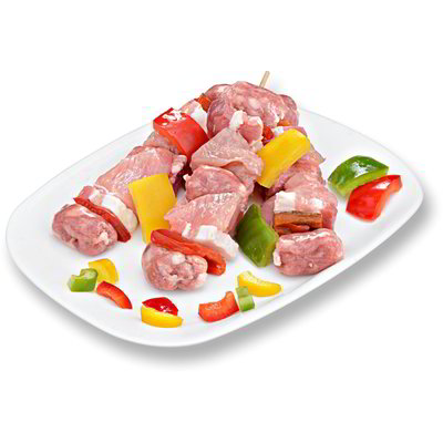 Spiedini di tacchino e peperoni