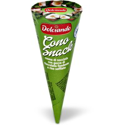 Mini cono snack alla nocciola