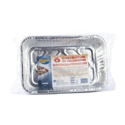 Vaschette in alluminio senza coperchio pezzi 6