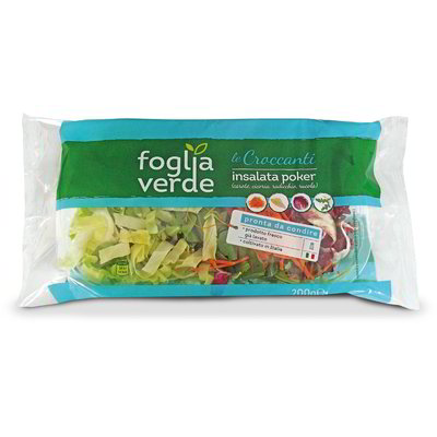 Insalata poker con carote, cicoria, radicchio, rucola