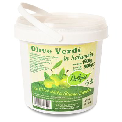 Olive verdi in salamoia