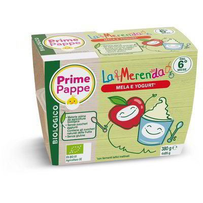 Purea di mela e yogurt biologica