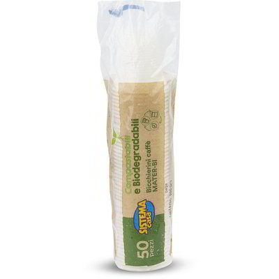Bicchierini caffè compostabili 50 pezzi 80cc