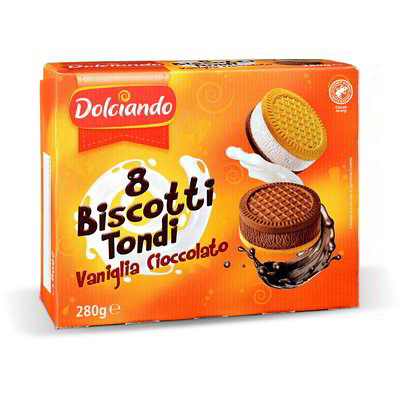 Biscotti gelato con vaniglia e cioccolato