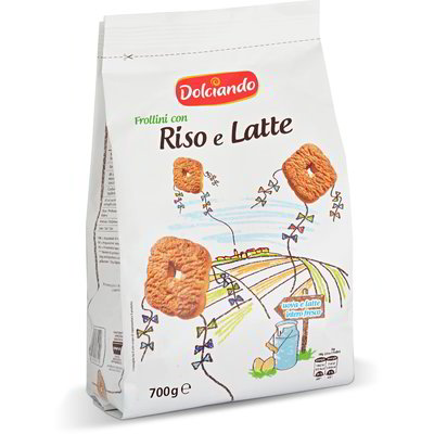 Biscotti frollini con riso e latte
