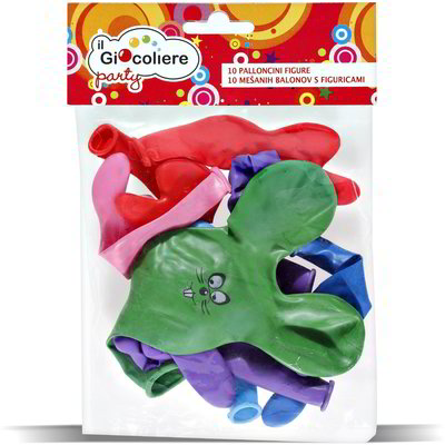 Palloncini con figure assortite 10 pezzi