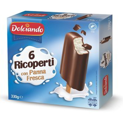 Gelati ricoperti con panna fresca 6 pezzi