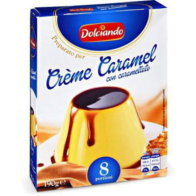 Preparato per crème caramel con caramellato
