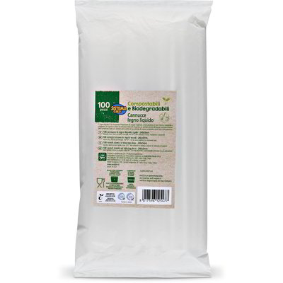 Cannucce compostabili e biodegradabili 100 pezzi