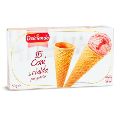 Coni in cialda per gelato 15 pezzi