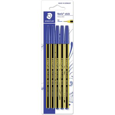 Penne a sfera nere/blu 5 pezzi