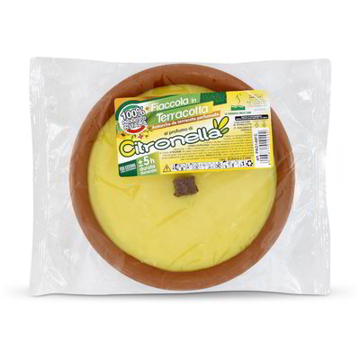 Fiaccola in terracotta al profumo di citronella