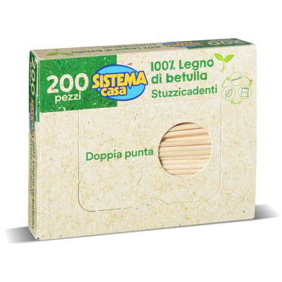 Stuzzicadenti con legno di betulla 200 pezzi