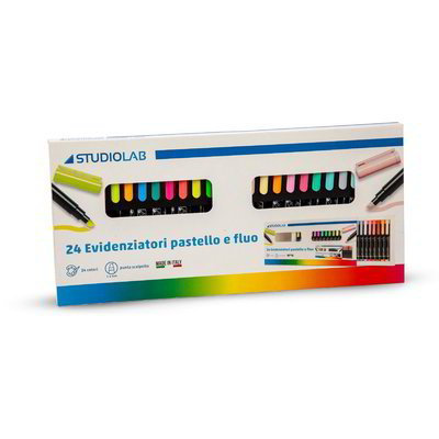 Set da 24 evidenziatori con cassetto