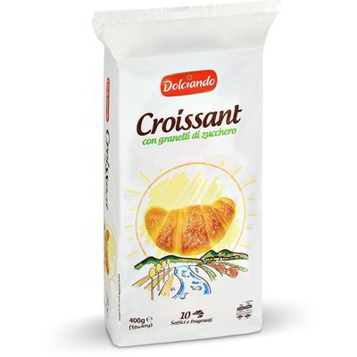 Croissant con granelli di zucchero