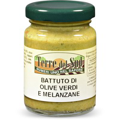 Battuto di olive verdi e melanzane