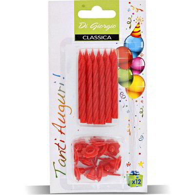 Candeline rosse per torta 12 pezzi