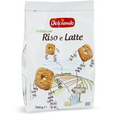 Biscotti frollini con riso e latte