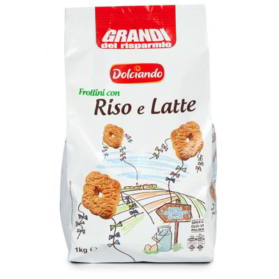 Biscotti frollini con riso e latte