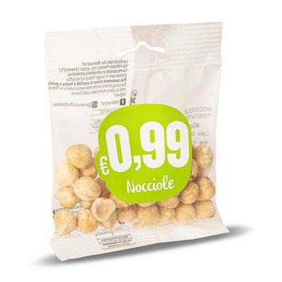 Monoporzione di nocciole sgusciate, pelate e tostate