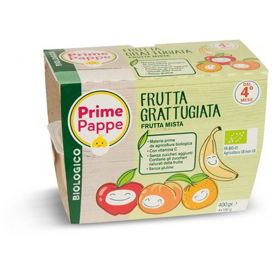 Purea di frutta grattugiata mista Bio