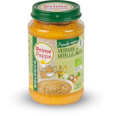 Pappa pronta di verdure con vitello e pasta biologico