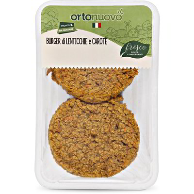 Burger di lenticchie e carote
