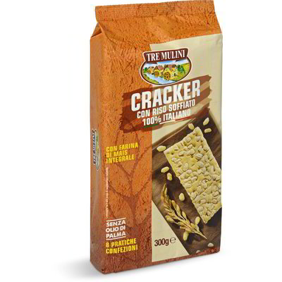 Cracker con riso soffiato